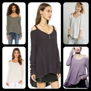 Moonshine Insp Cold Shoulder Thermal Boho Top BAN.JARA Banjara brand Boho Chic